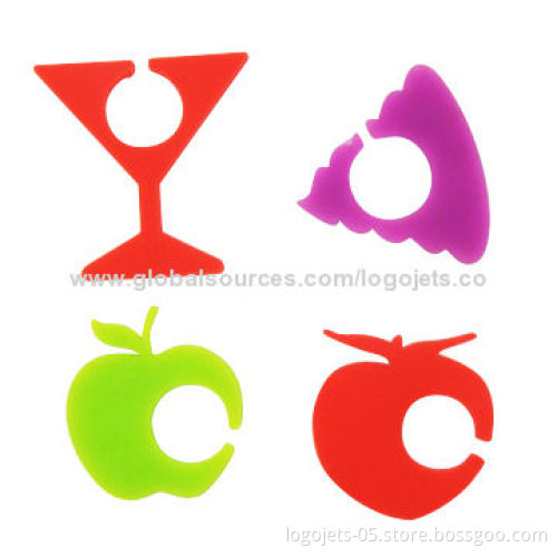 Silicone wine charms